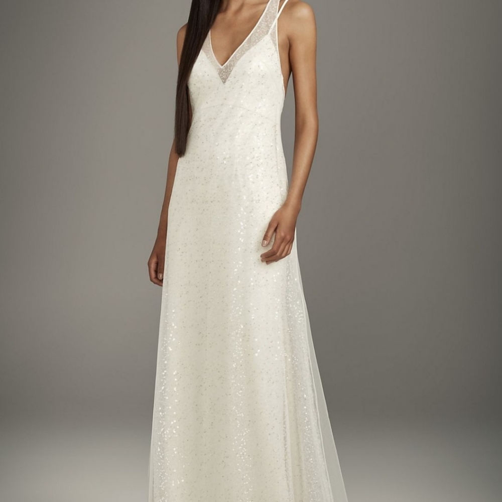 White by Vera Wang wedding Satin sleep dress XS 0